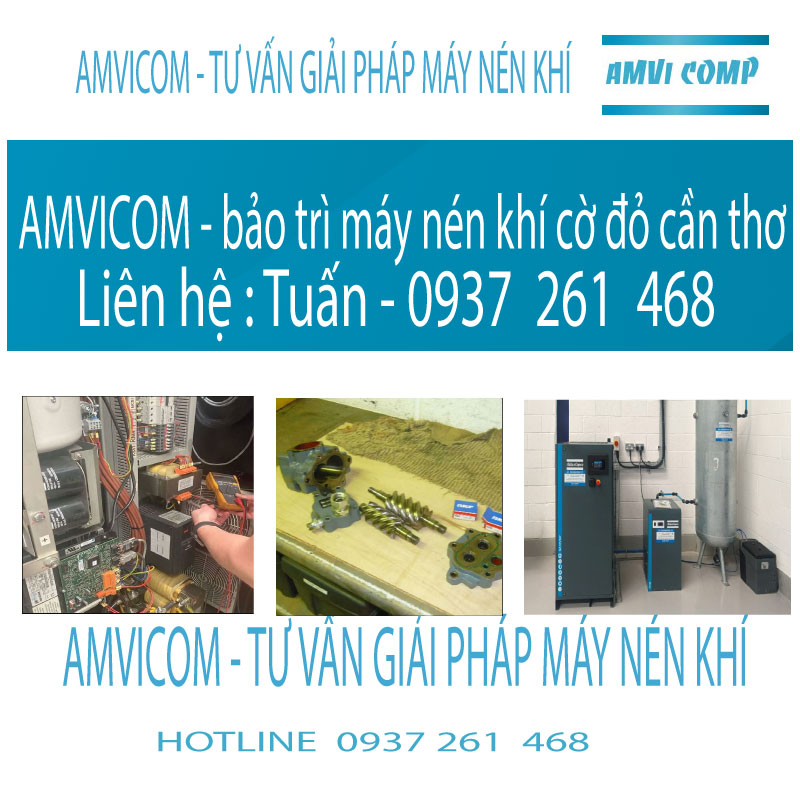 bảo trì máy nén khí cờ đỏ cân thơ 