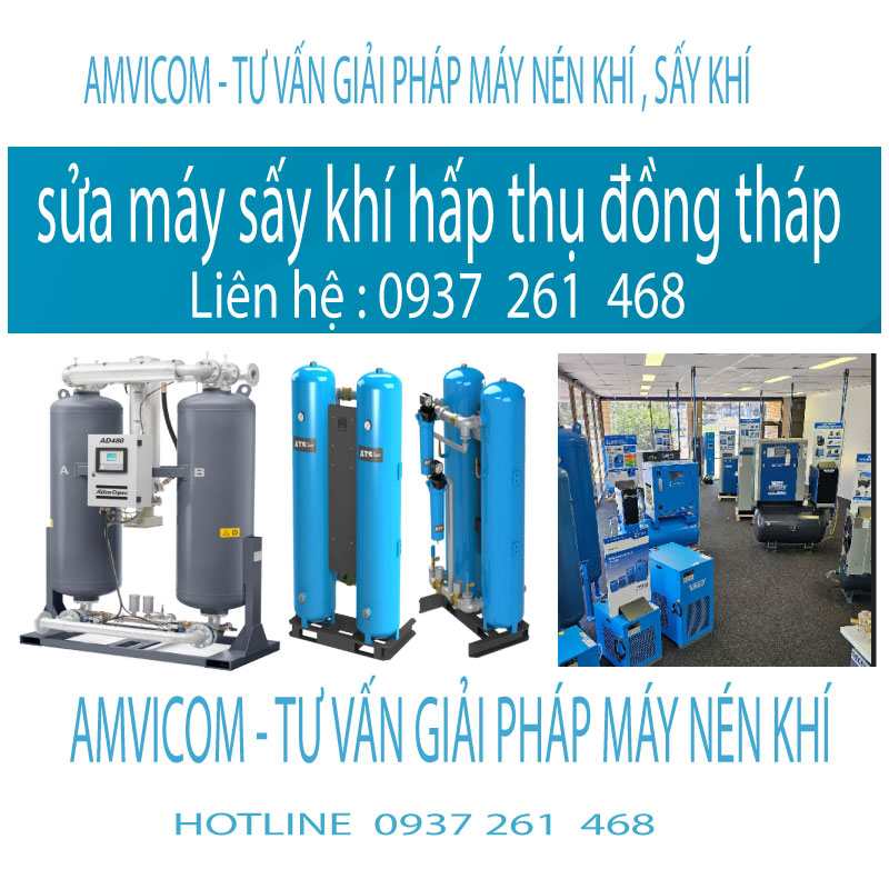 Sửa máy sấy khí hấp thụ đồng tháp  