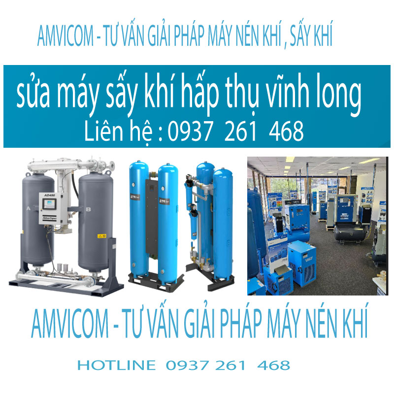 Sửa máy sấy khí hấp thụ vĩnh long amvicom 