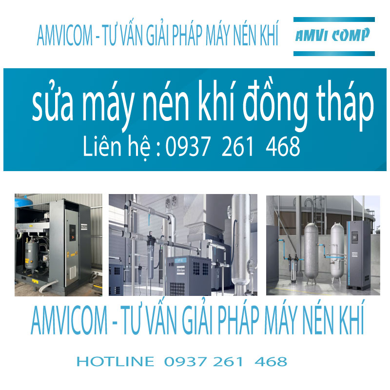 Sửa máy nén khí amvicom đồng tháp 