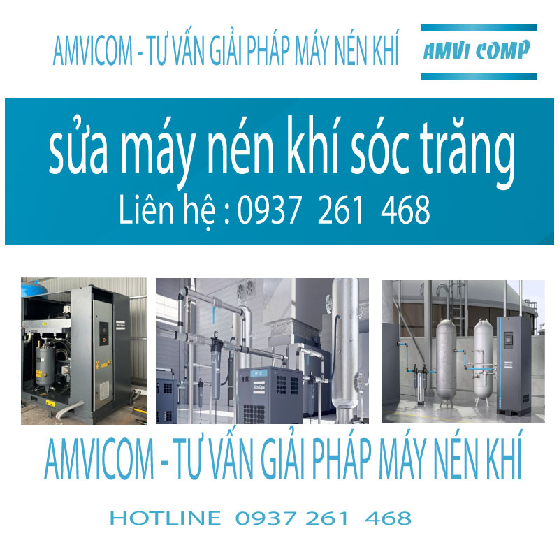 Sửa máy nén khí amvicom sóc trăng  