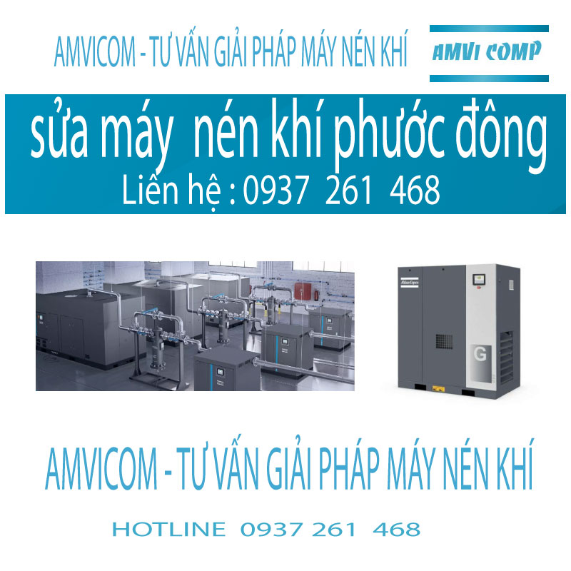 Sửa máy nén khí phước đông  amvicom