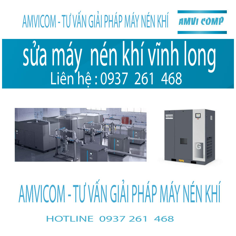 Sửa máy nén khí vĩnh long  amvicom