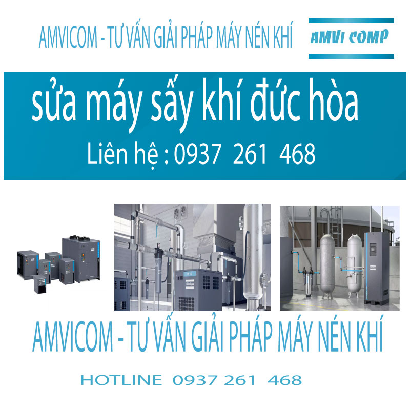 Sửa máy sấy khí amvicom đức hòa  
