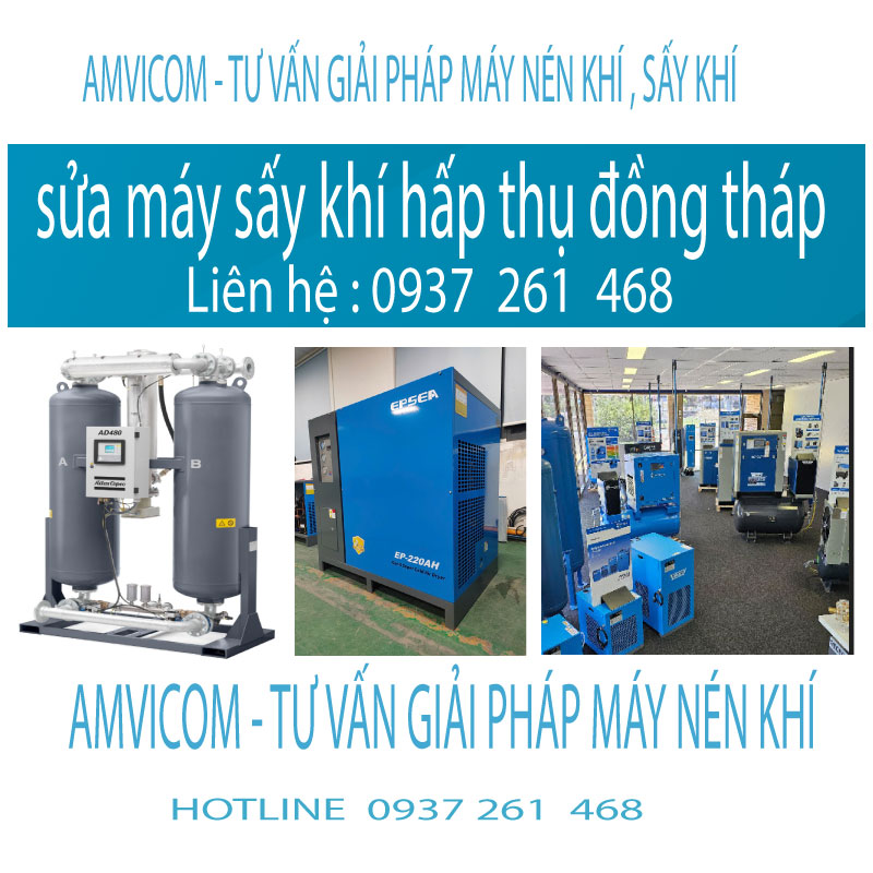 sua máy sấy khí đồng tháp 
